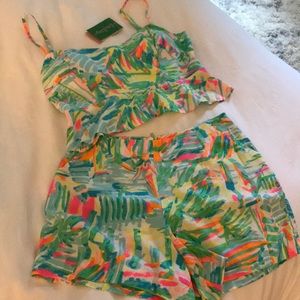 NWT Lily Pulitzer Two Piece Crop & Short
